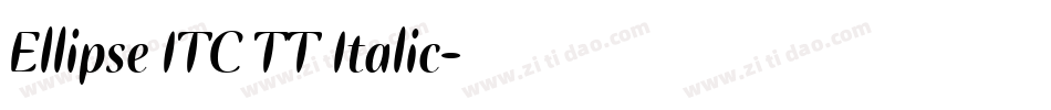 Ellipse ITC TT Italic字体转换